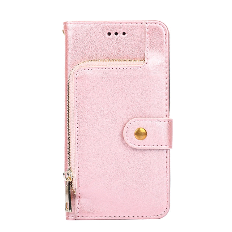 For Blackview A55 Zipper Bag Leather Phone Case(Rose Gold) - More Brand by buy2fix | Online Shopping UK | buy2fix