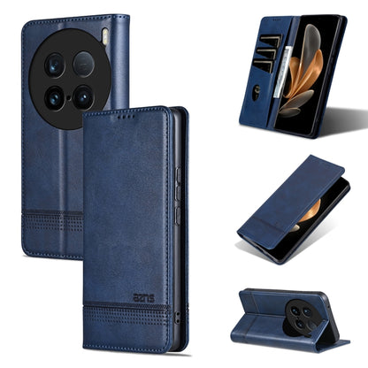 For vivo X100 Ultra AZNS Magnetic Calf Texture Leather Phone Case(Dark Blu) - vivo Cases by AZNS | Online Shopping UK | buy2fix