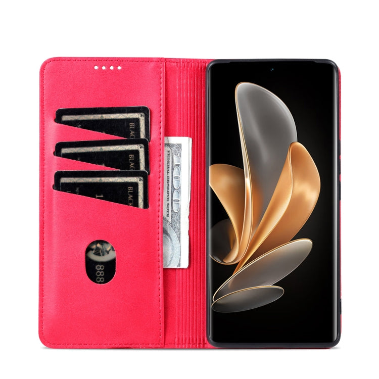 For vivo X100 Ultra AZNS Magnetic Calf Texture Leather Phone Case(Red) - vivo Cases by AZNS | Online Shopping UK | buy2fix