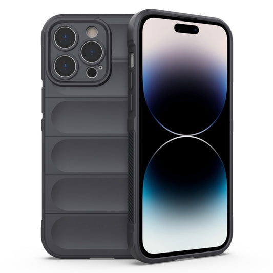 For iPhone 14 Pro Max Magic Shield TPU + Flannel Phone Case (Dark Grey) - iPhone 14 Pro Max Cases by buy2fix | Online Shopping UK | buy2fix