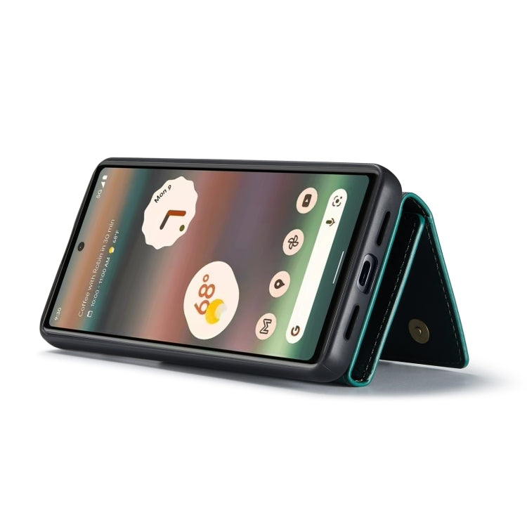 For Google Pixel 6A DG.MING M1 Series 3-Fold Multi Card Wallet + Magnetic Phone Case(Green) - Google Cases by DG.MING | Online Shopping UK | buy2fix