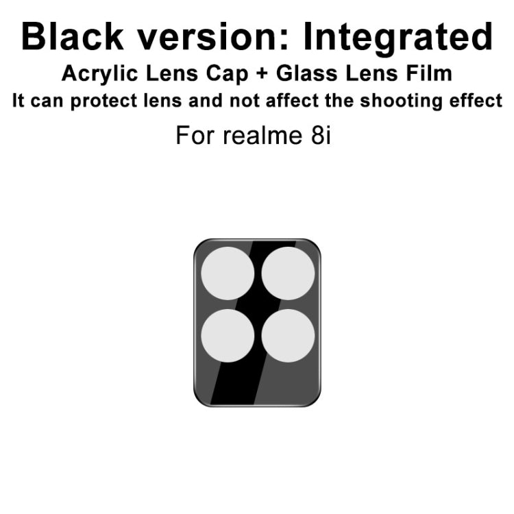 For OPPO Realme 8i imak Integrated Rear Camera Lens Tempered Glass Film with Lens Cap Black Version - For OPPO by imak | Online Shopping UK | buy2fix