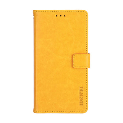 For Doogee X90 idewei Crazy Horse Texture Horizontal Flip Leather Case with Holder & Card Slots & Wallet(Yellow) - More Brand by idewei | Online Shopping UK | buy2fix