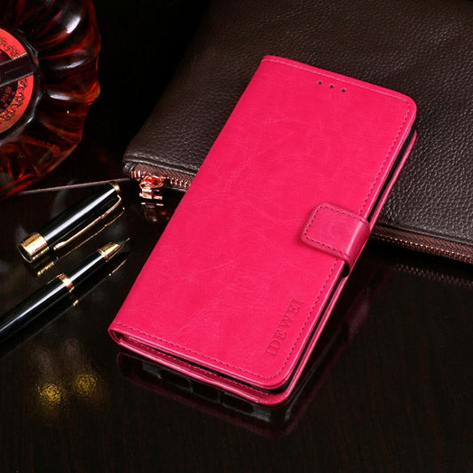 For Alcatel 1S 2020 idewei Crazy Horse Texture Horizontal Flip Leather Case with Holder & Card Slots & Wallet(Rose Red) - Alcatel Cases by idewei | Online Shopping UK | buy2fix