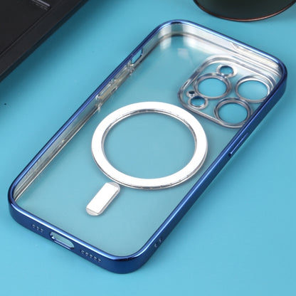 For iPhone 11 Pro MagSafe Electroplating Straight TPU Phone Case(Dark Blue) - iPhone 11 Pro Cases by buy2fix | Online Shopping UK | buy2fix