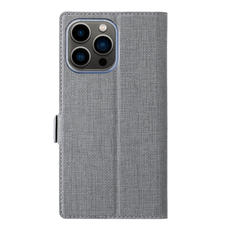 For iPhone 14 Pro Max ViLi K Series Dual-side Buckle Magsafe Leather Phone Case(Grey) - iPhone 14 Pro Max Cases by ViLi | Online Shopping UK | buy2fix