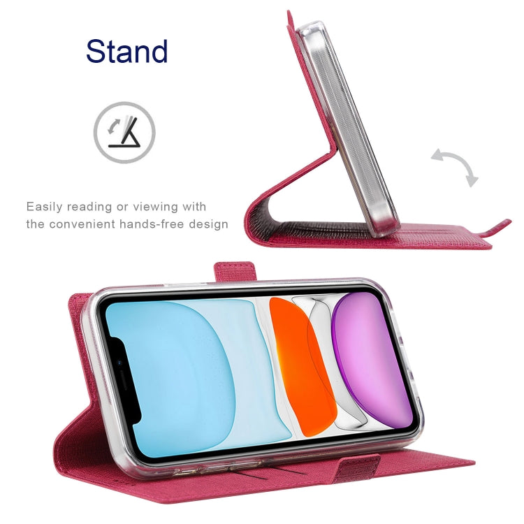 For iPhone 13 mini ViLi K Series Dual-side Buckle Magsafe Leather Phone Case (Rose Red) - iPhone 13 mini Cases by ViLi | Online Shopping UK | buy2fix