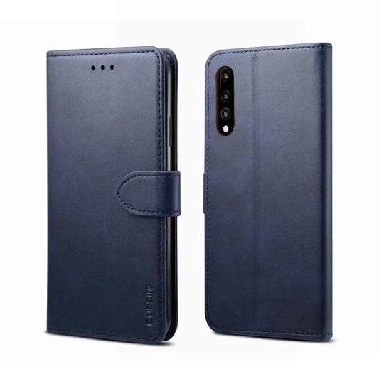 For Huawei P20 GUSSIM Business Style Horizontal Flip Leather Case with Holder & Card Slots & Wallet(Blue) - Huawei Cases by GUSSIM | Online Shopping UK | buy2fix