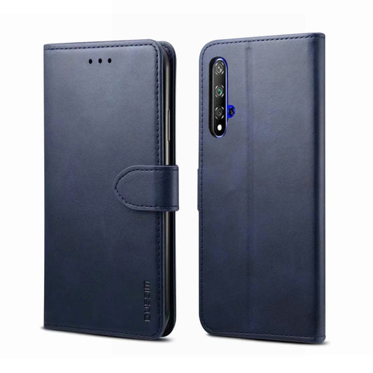 For Huawei Honor 20 GUSSIM Business Style Horizontal Flip Leather Case with Holder & Card Slots & Wallet(Blue) - Honor Cases by GUSSIM | Online Shopping UK | buy2fix