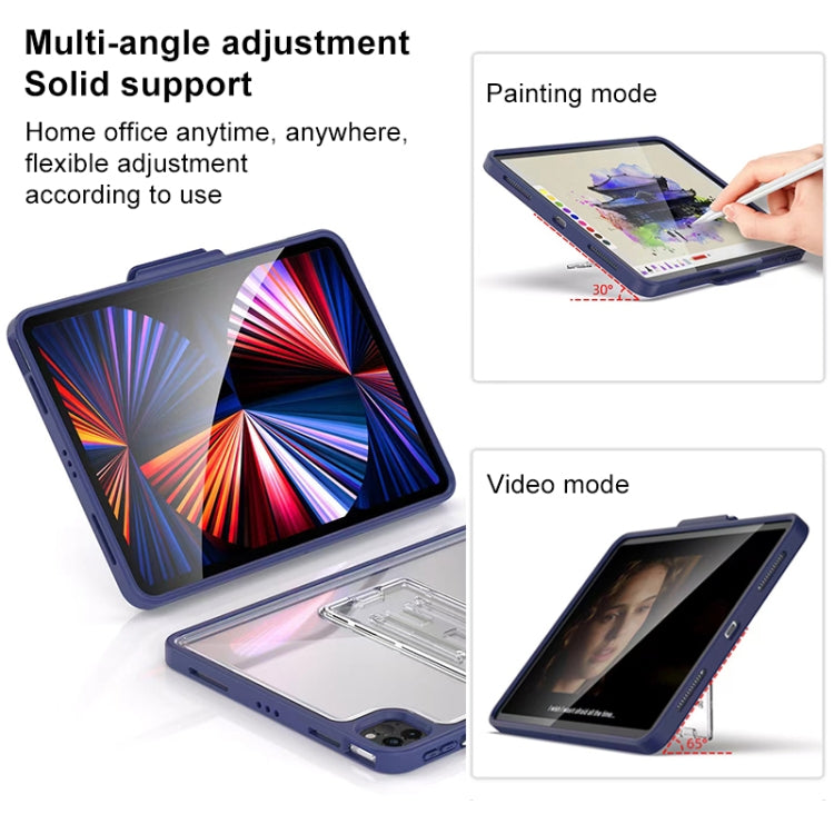 Mutural Transparent Holder Tablet Case For iPad 10.2 2021 / 2020 / 2019 / 10.5(Black) - iPad 10.2 Cases by Mutural | Online Shopping UK | buy2fix