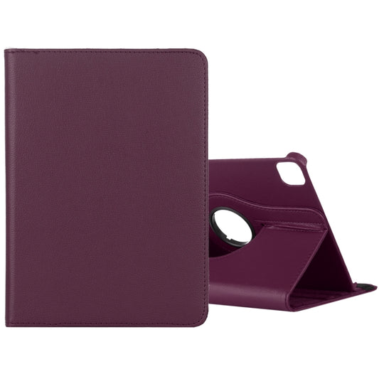 For iPad Air 13 2024 / iPad Pro 12.9 2022 / 2021 / 2020 Litchi Texture Horizontal Flip 360 Degrees Rotation Leather Tablet Case with Holder(Purple) - iPad Pro 12.9 (2022/2021) Cases by buy2fix | Online Shopping UK | buy2fix