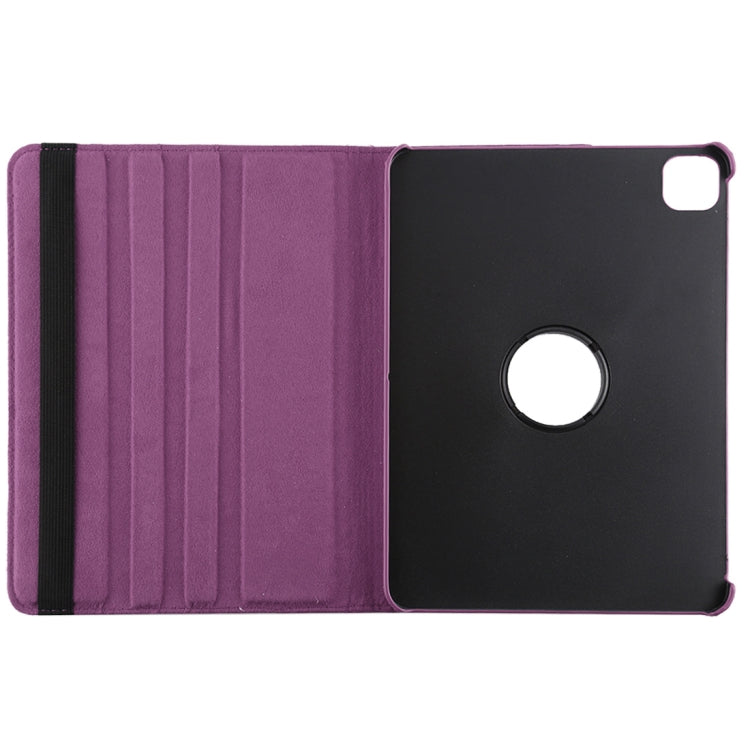 For iPad Air 13 2024 / iPad Pro 12.9 2022 / 2021 / 2020 Litchi Texture Horizontal Flip 360 Degrees Rotation Leather Tablet Case with Holder(Purple) - iPad Pro 12.9 (2022/2021) Cases by buy2fix | Online Shopping UK | buy2fix