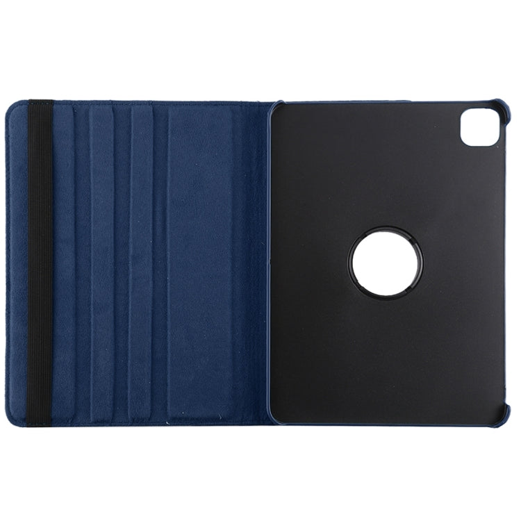 For iPad Air 13 2024 / iPad Pro 12.9 2022 / 2021 / 2020 Litchi Texture Horizontal Flip 360 Degrees Rotation Leather Tablet Case with Holder(Blue) - iPad Pro 12.9 (2022/2021) Cases by buy2fix | Online Shopping UK | buy2fix