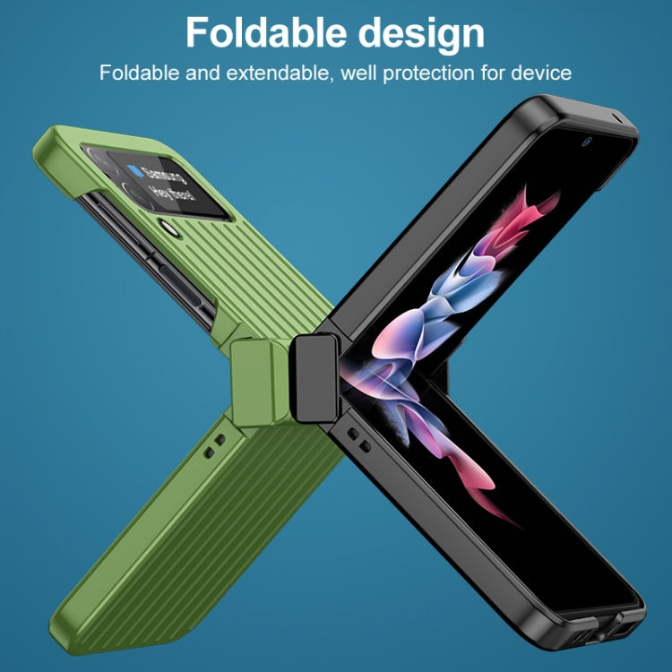 For Samsung Galaxy Z Flip4 5G IMAK JS-3 Series Colorful Vertical Stripe PC Case(Black) - Galaxy Z Flip4 5G Cases by imak | Online Shopping UK | buy2fix