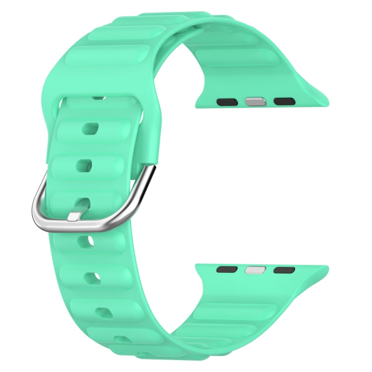 Ocean Ripple Watch Band For Apple Watch Series 8&7 41mm / SE 2&6&SE&5&4 40mm(Spearmint Green) - Watch Bands by buy2fix | Online Shopping UK | buy2fix