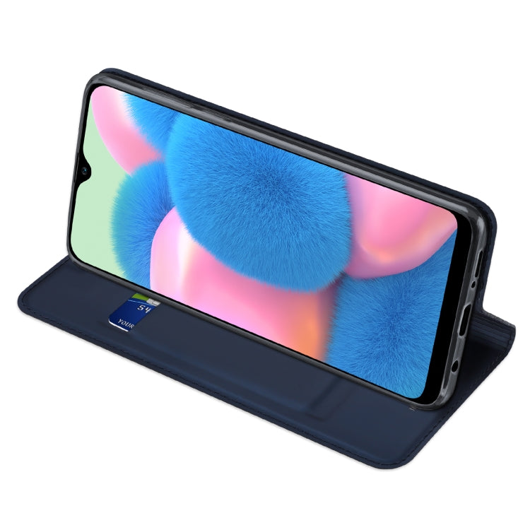 For Samsung Galaxy A50/A50s/A30s DUX DUCIS Skin Pro Series Leather Phone Case(Blue) - Galaxy Phone Cases by DUX DUCIS | Online Shopping UK | buy2fix