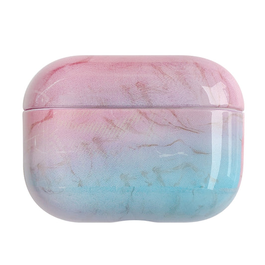 For AirPods Pro 2 Marble Pattern Wireless Earphone Protective Case(Pink Blue) - For AirPods Pro 2 by buy2fix | Online Shopping UK | buy2fix