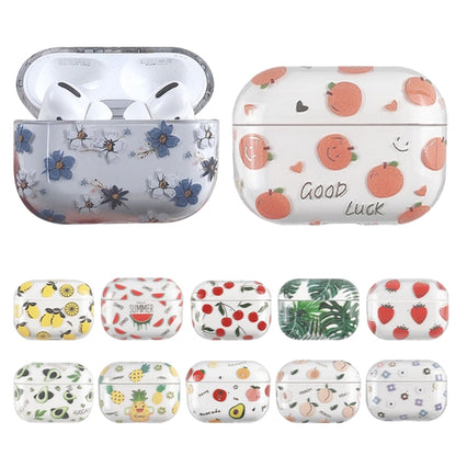 For AirPods Pro 2 Bronzing Fruit Pattern PC Earphone Hard Protective Case(Pineapple) - For AirPods Pro 2 by buy2fix | Online Shopping UK | buy2fix