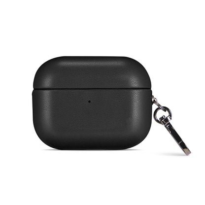 For Apple AirPods Pro PU Leather Wireless Bluetooth Earphone Protective Case(Black) - For AirPods Pro by buy2fix | Online Shopping UK | buy2fix