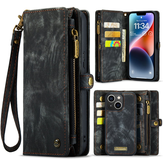 For iPhone 14 CaseMe 008 Detachable Multifunctional Leather Phone Case(Black) - iPhone 14 Cases by CaseMe | Online Shopping UK | buy2fix