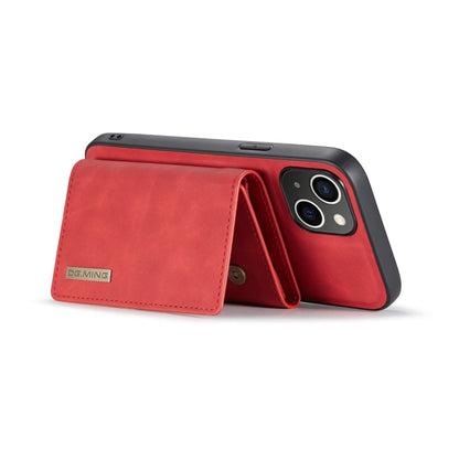 For iPhone 14 DG.MING M1 Series 3-Fold Multi Card Wallet Leather Case(Red) - iPhone 14 Cases by DG.MING | Online Shopping UK | buy2fix