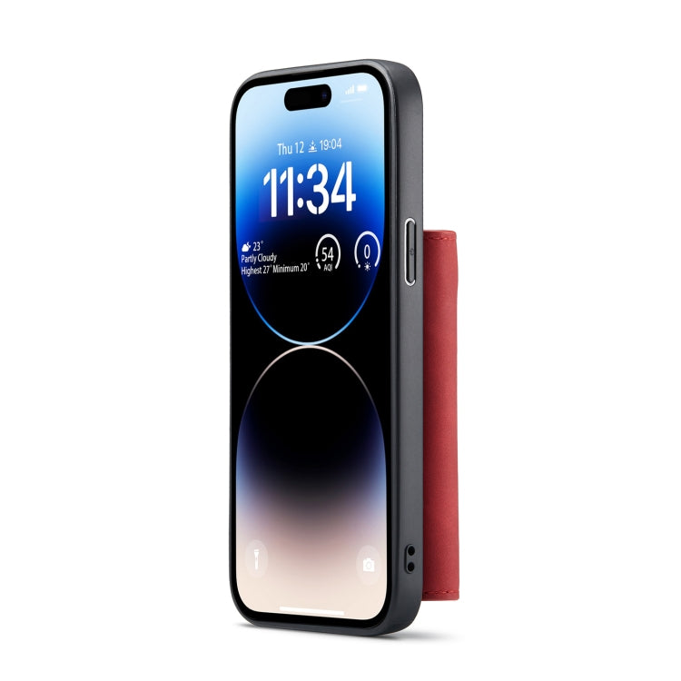 For iPhone 14 Pro DG.MING M1 Series 3-Fold Multi Card Wallet Leather Case(Red) - iPhone 14 Pro Cases by DG.MING | Online Shopping UK | buy2fix