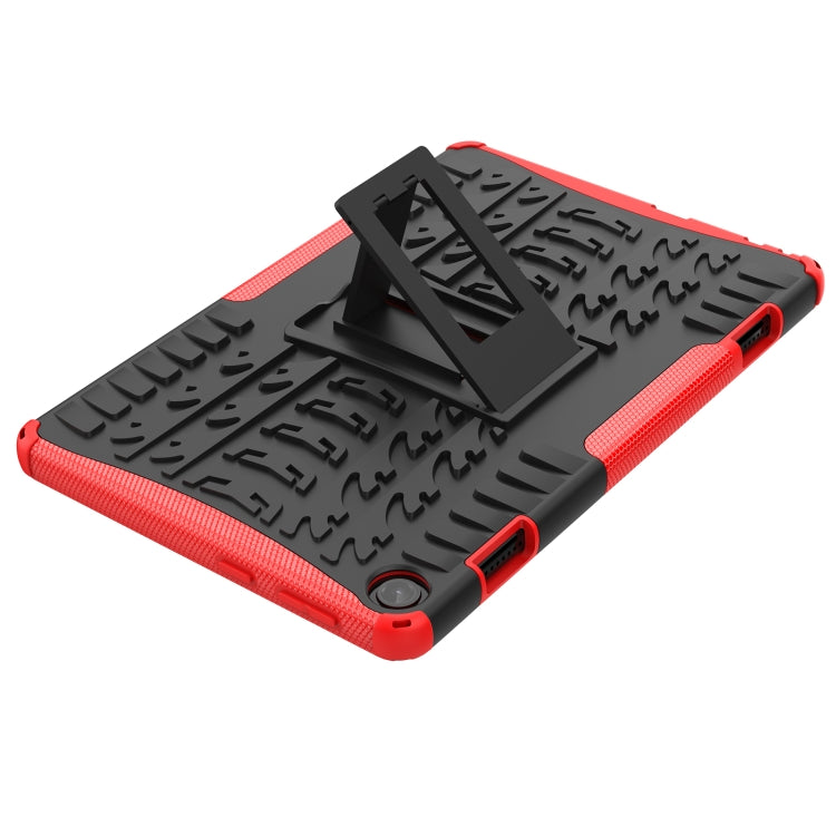 For Lenovo Tab M10 3rd Gen Tire Texture TPU + PC Tablet Case with Holder(Red) - Lenovo by buy2fix | Online Shopping UK | buy2fix