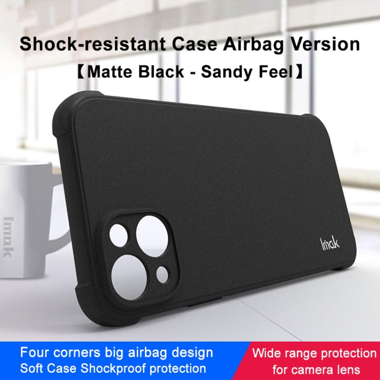 For iPhone 14 Plus imak Shockproof Airbag TPU Phone Case(Matte Black) - iPhone 14 Plus Cases by imak | Online Shopping UK | buy2fix