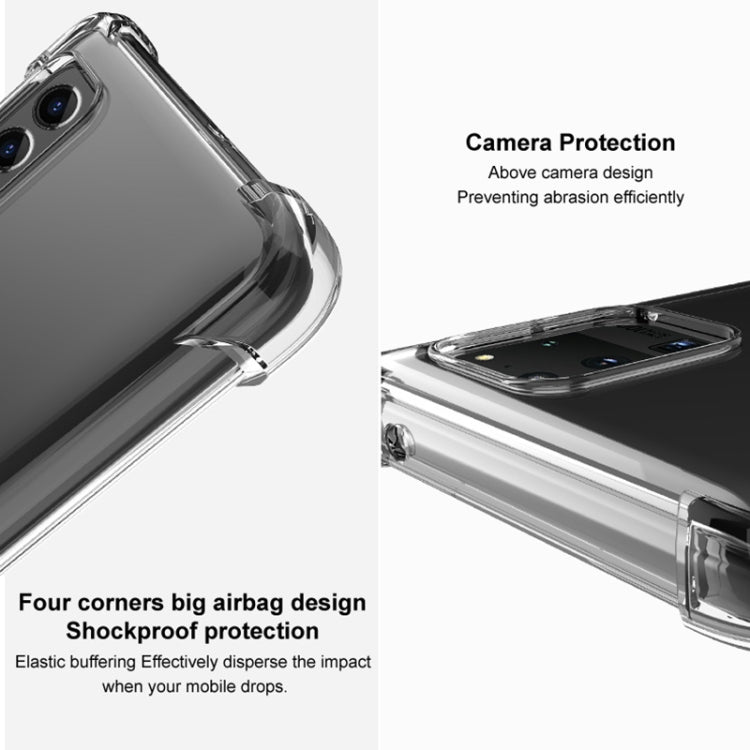 For Google Pixel 7 imak Shockproof Airbag TPU Phone Case(Transparent Black) - Google Cases by imak | Online Shopping UK | buy2fix