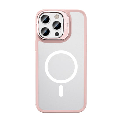 For iPhone 14 Pro Mutural Color Holder Magsafe Phone Case(Pink) - iPhone 14 Pro Cases by Mutural | Online Shopping UK | buy2fix