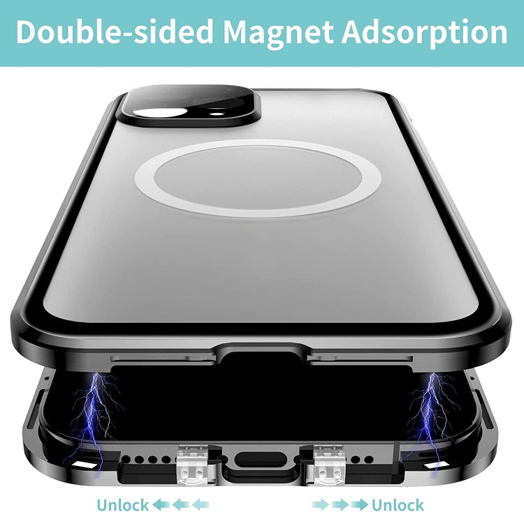 For iPhone 12 Pro 360 Full Body Magnetic Frosted Magsafe Phone Case(Black) - iPhone 12 / 12 Pro Cases by buy2fix | Online Shopping UK | buy2fix