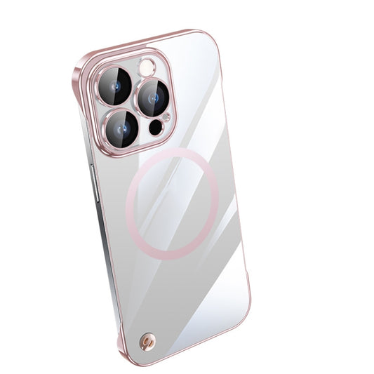 For iPhone 13 Pro Electroplating Frameless Magsafe Magnetic PC Phone Case(Pink) - iPhone 13 Pro Cases by buy2fix | Online Shopping UK | buy2fix