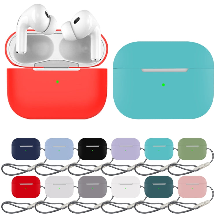 For AirPods Pro 2 Earphone Silicone Protective Case(Dark Green) - For AirPods Pro 2 by buy2fix | Online Shopping UK | buy2fix