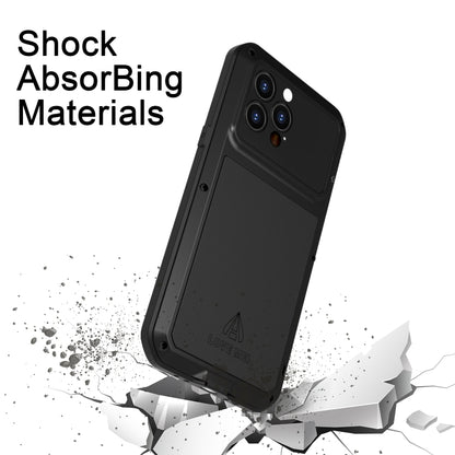 For iPhone 14 Pro Max LOVE MEI Metal Shockproof Life Waterproof Dustproof Phone Case(Yellow) - iPhone 14 Pro Max Cases by LOVE MEI | Online Shopping UK | buy2fix