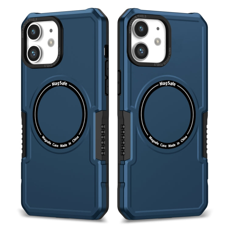 For iPhone 12 MagSafe Shockproof Armor Phone Case(Dark Blue) - iPhone 12 / 12 Pro Cases by buy2fix | Online Shopping UK | buy2fix