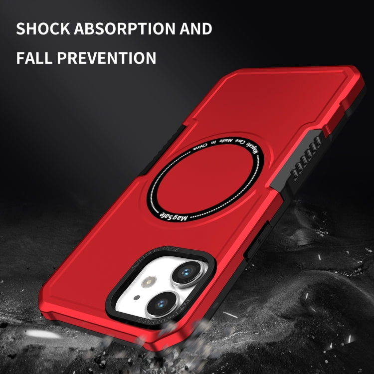 For iPhone 11 MagSafe Shockproof Armor Phone Case(Red) - iPhone 11 Cases by buy2fix | Online Shopping UK | buy2fix