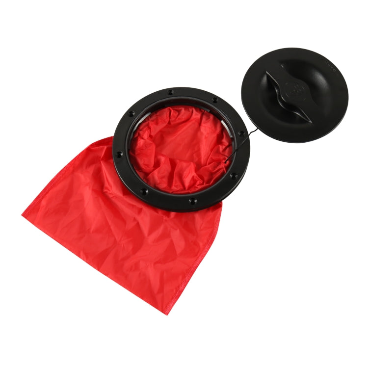 A6651-01 Universal 6 inch Round Deck Hatch Cover with Red Mesh Pocket - Marine Accessories & Parts by buy2fix | Online Shopping UK | buy2fix