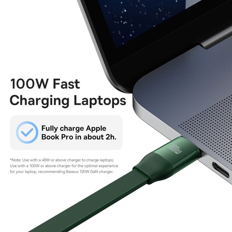 Baseus Bright Mirror 3 in 1 USB-C / Type-C 100W Telescopic Data Cable, Length: 1.2m(Dark Green) - Multifunction Cable by Baseus | Online Shopping UK | buy2fix