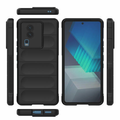 For vivo iQOO Neo7 Magic Shield TPU + Flannel Phone Case(Light Blue) - vivo Cases by buy2fix | Online Shopping UK | buy2fix