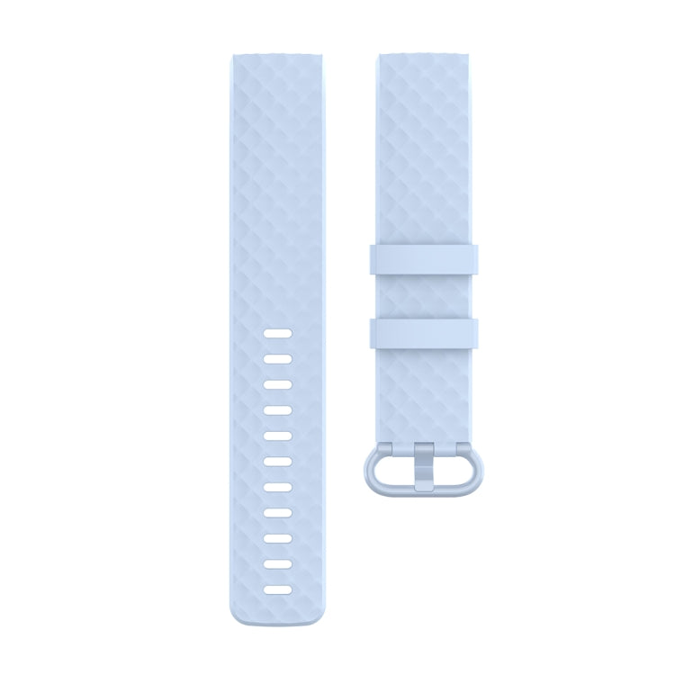 Color Buckle TPU Wrist Strap Watch Band for Fitbit Charge 4 / Charge 3 / Charge 3 SE, Size: S(Light Blue) - Watch Bands by buy2fix | Online Shopping UK | buy2fix