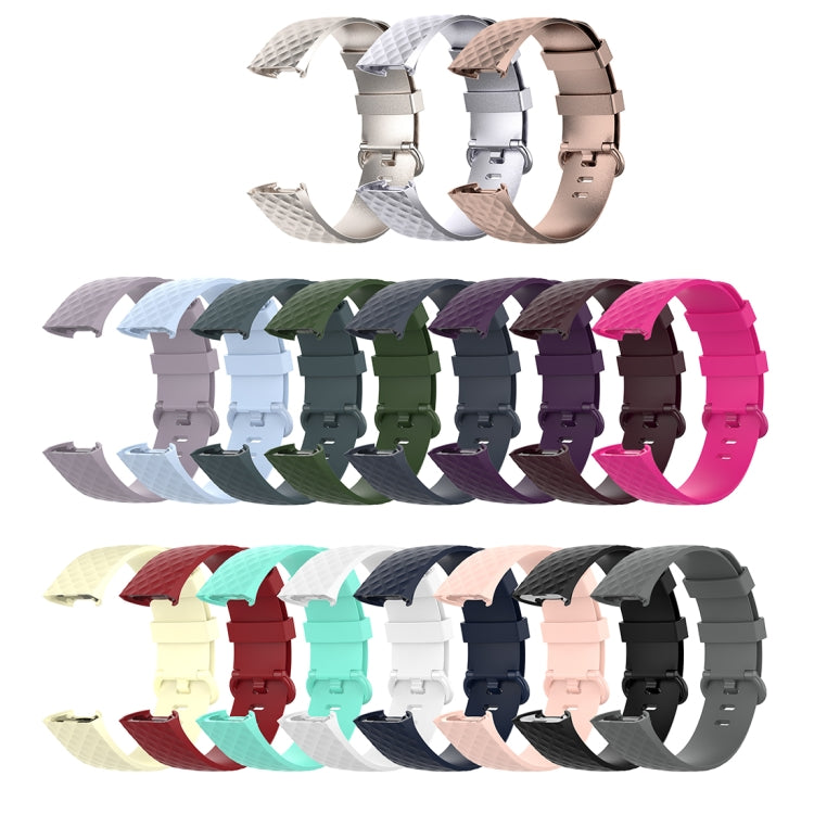 Color Buckle TPU Wrist Strap Watch Band for Fitbit Charge 4 / Charge 3 / Charge 3 SE, Size: L(Black) - Watch Bands by buy2fix | Online Shopping UK | buy2fix