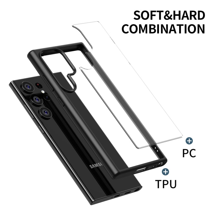 For Samsung Galaxy S23 Ultra 5G iPAKY Shockproof PC + TPU Protective Phone Case(Black) - Galaxy S23 Ultra 5G Cases by iPAKY | Online Shopping UK | buy2fix