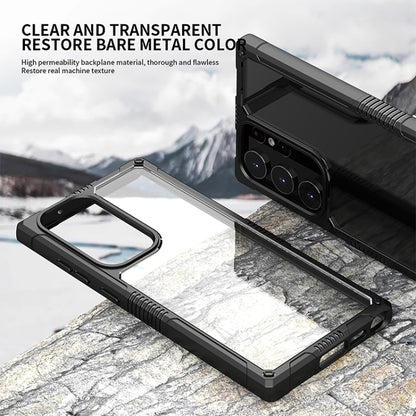 For Samsung Galaxy S23+ 5G iPAKY Transparent PC + TPU Shockproof Phone Case(Black) - Galaxy S23+ 5G Cases by iPAKY | Online Shopping UK | buy2fix