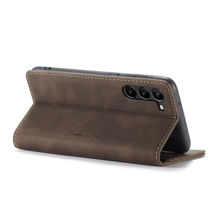 For Samsung Galaxy S23+ 5G CaseMe 013 Multifunctional Horizontal Flip Leather Phone Case(Coffee) - Galaxy S23+ 5G Cases by CaseMe | Online Shopping UK | buy2fix