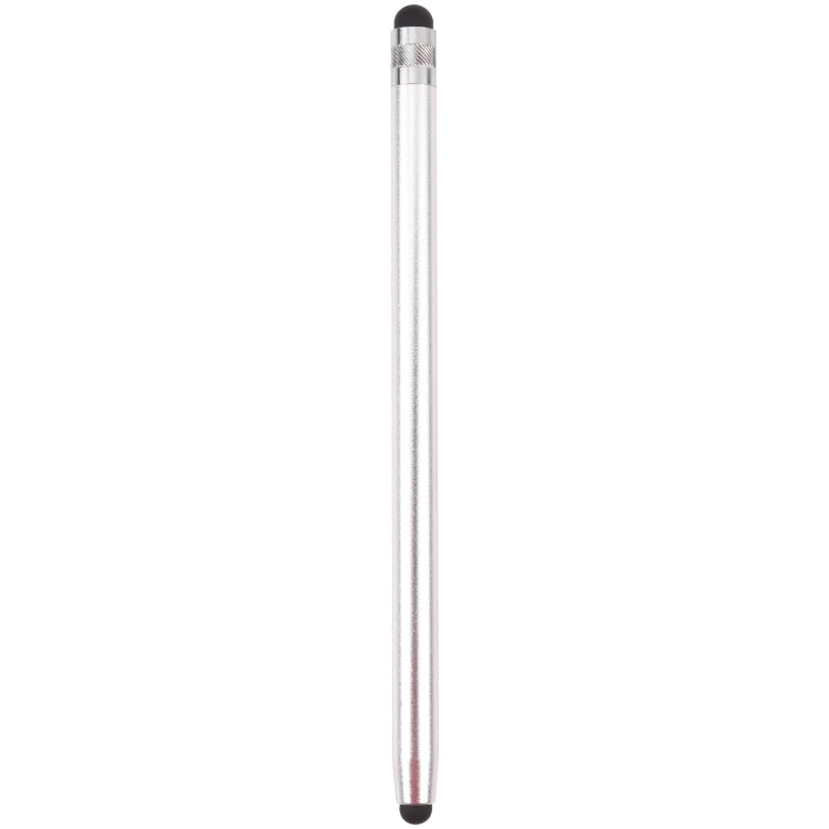 Universal Cloth Head + Silicone Head Stylus(Silver) - Stylus Pen by buy2fix | Online Shopping UK | buy2fix