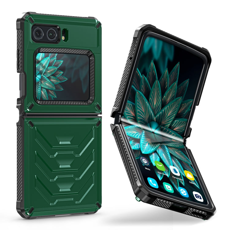 For Motorola Razr 2022 All-inclusive Shockproof Folding Phone Case(Army Green) - Motorola Cases by buy2fix | Online Shopping UK | buy2fix