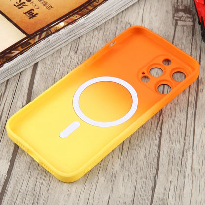 For iPhone 13 Pro Liquid TPU Silicone Gradient MagSafe Phone Case(Orange Yellow) - iPhone 13 Pro Cases by buy2fix | Online Shopping UK | buy2fix