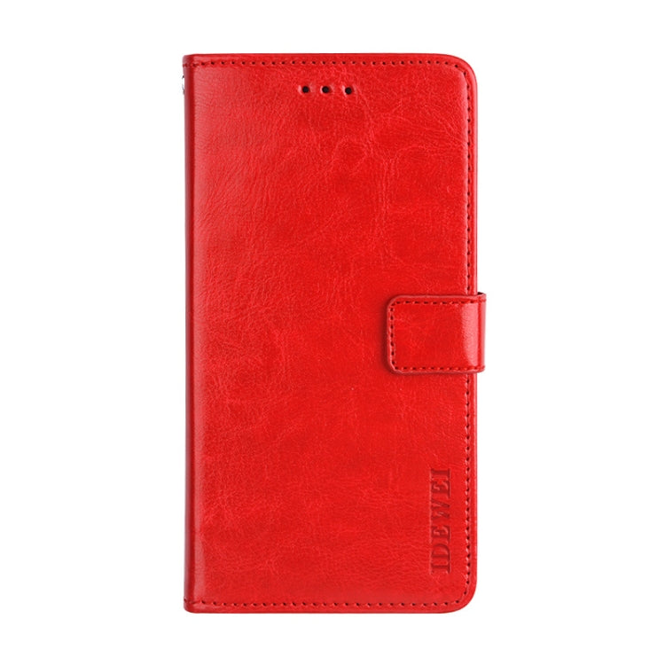 For Blackview R7 idewei Crazy Horse Texture Horizontal Flip Leather Case with Holder & Card Slots & Wallet(Red) - More Brand by idewei | Online Shopping UK | buy2fix