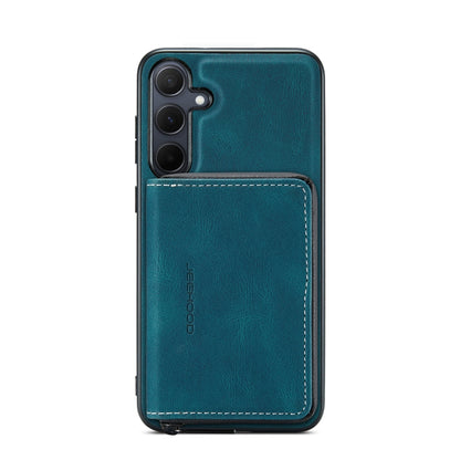 For Samsung Galaxy A55 5G JEEHOOD Magnetic Zipper Horizontal Flip Leather Phone Case(Blue) - Galaxy Phone Cases by JEEHOOD | Online Shopping UK | buy2fix