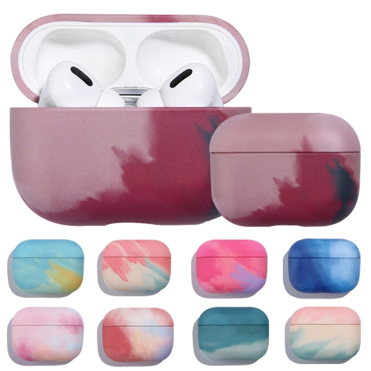 For AirPods Pro Ink Painting Water Sticker PC Earphone Case(Ink Green) - For AirPods Pro by buy2fix | Online Shopping UK | buy2fix